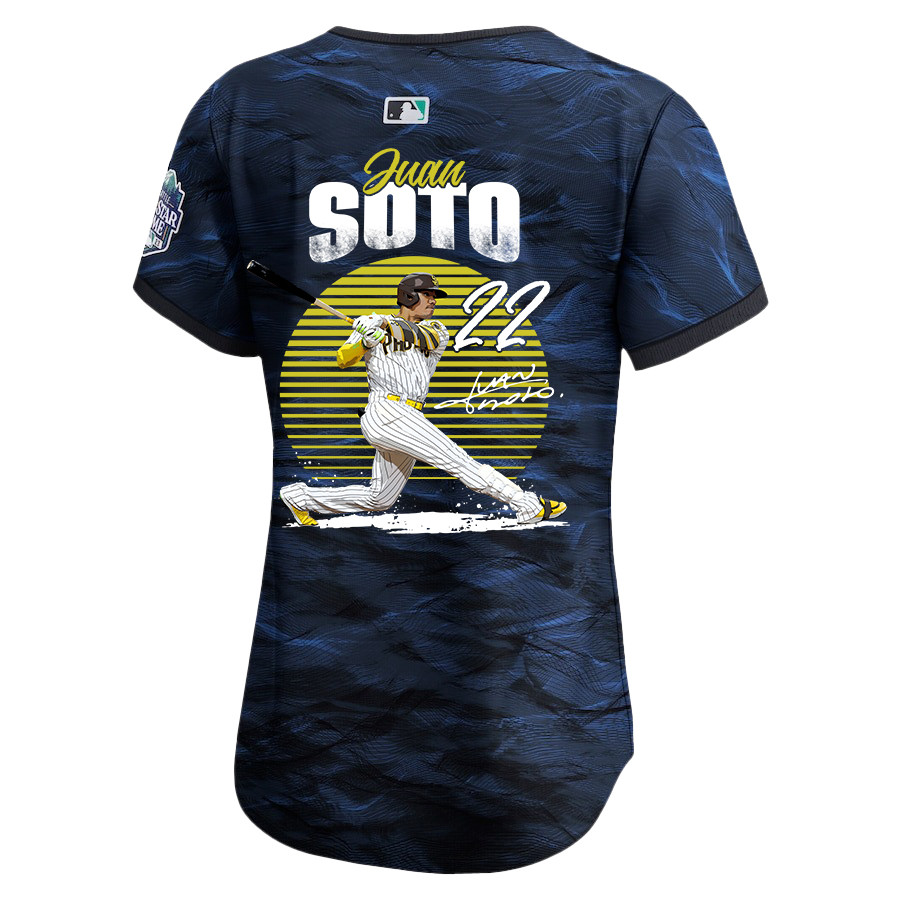 Juan Soto 22 San Diego Padres Signed Hit 2023 All Star Game Limited Player Royal MLB Jersey Women's