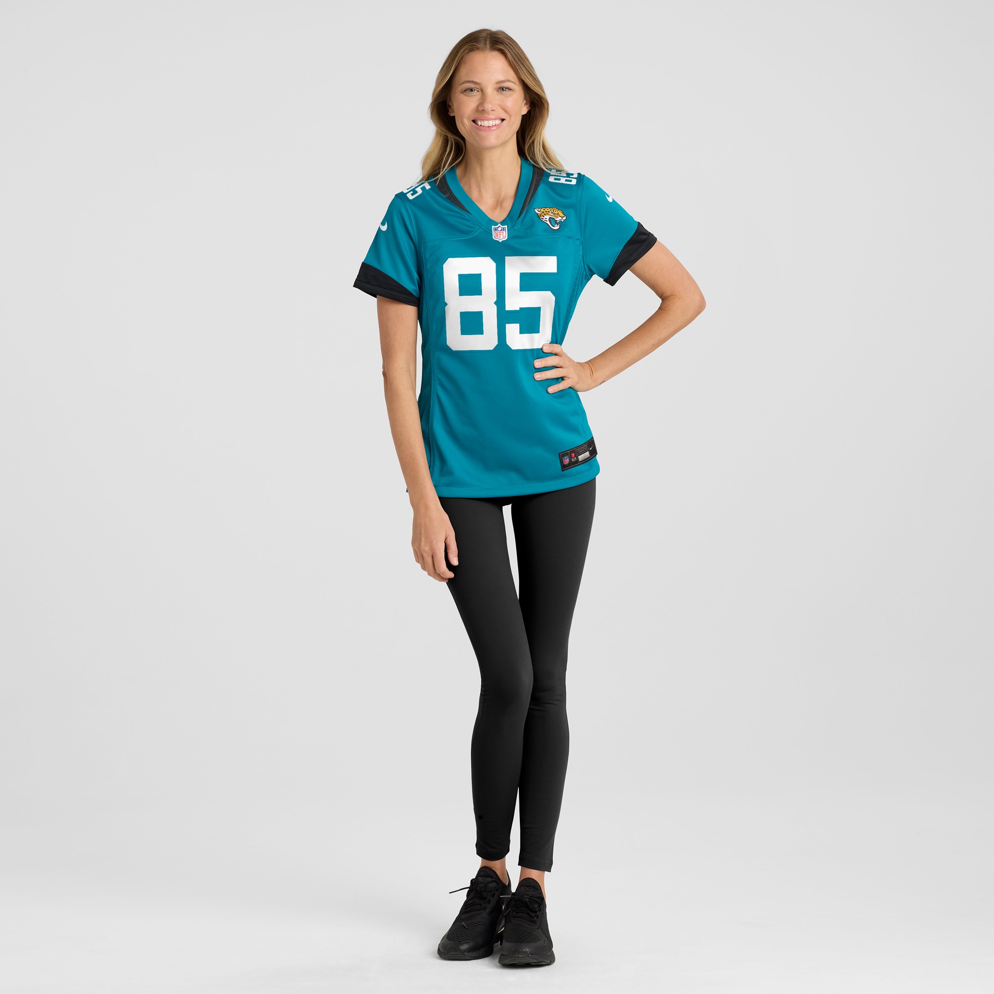 Jacksonville Jaguars Brenton Strange Teal Team Game NFL Jersey Women's