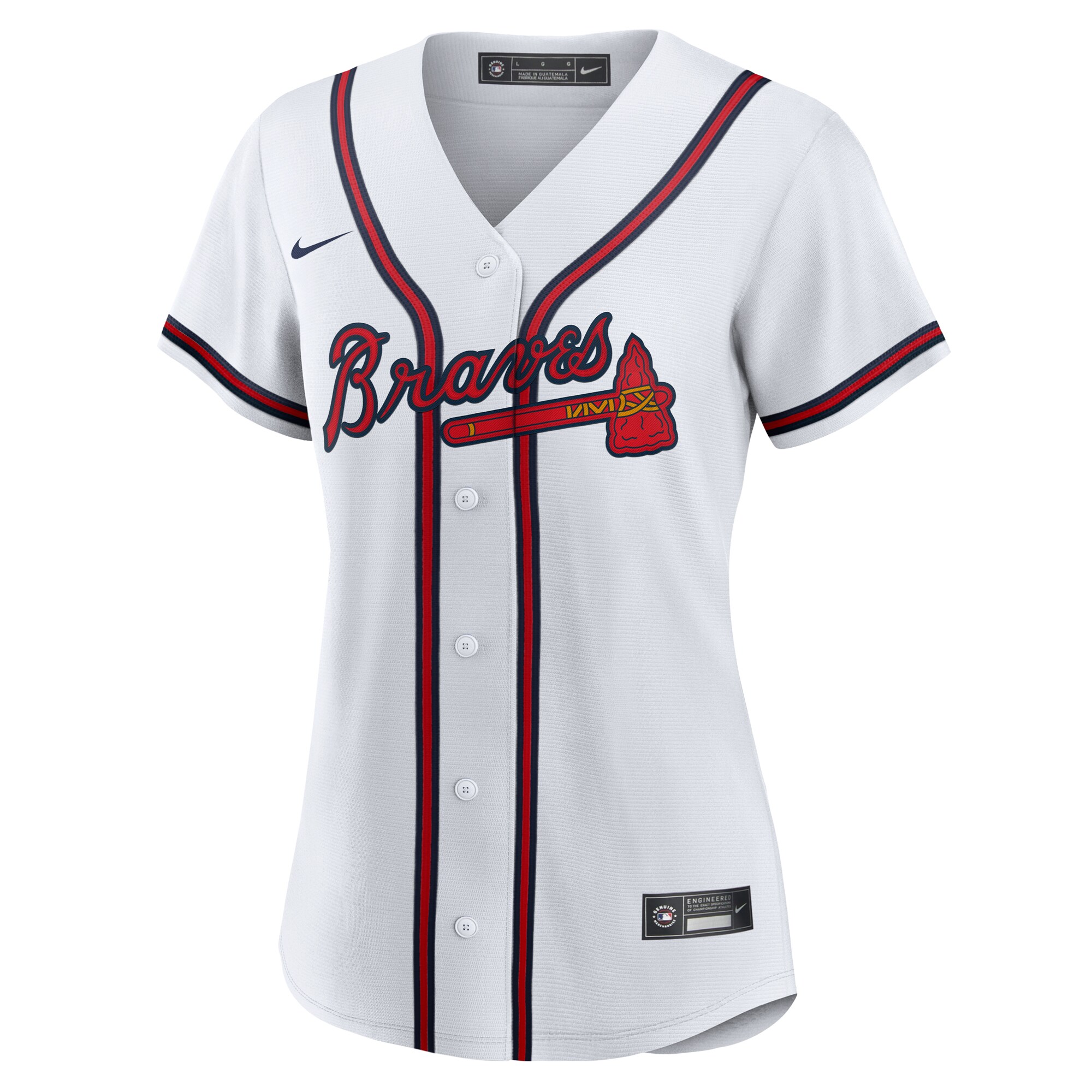 Atlanta Braves White #1 Bride Home MLB Jersey Women's