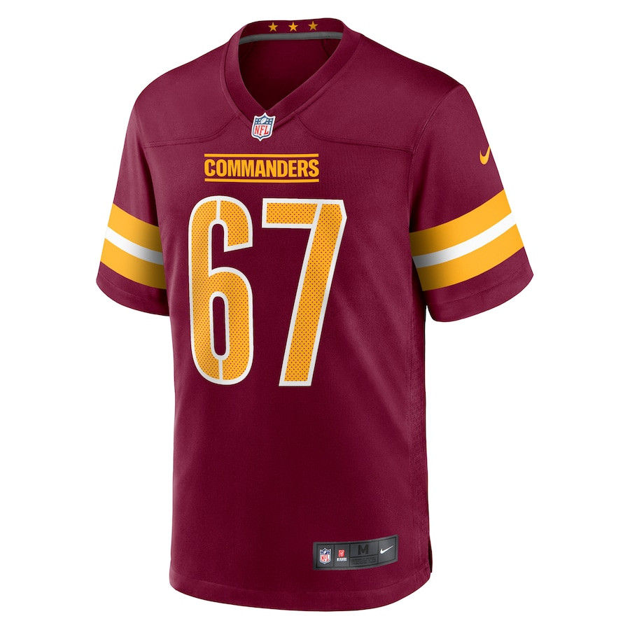 Nick Allegretti 67 Washington Commanders Game Burgundy NFL Jersey Men's