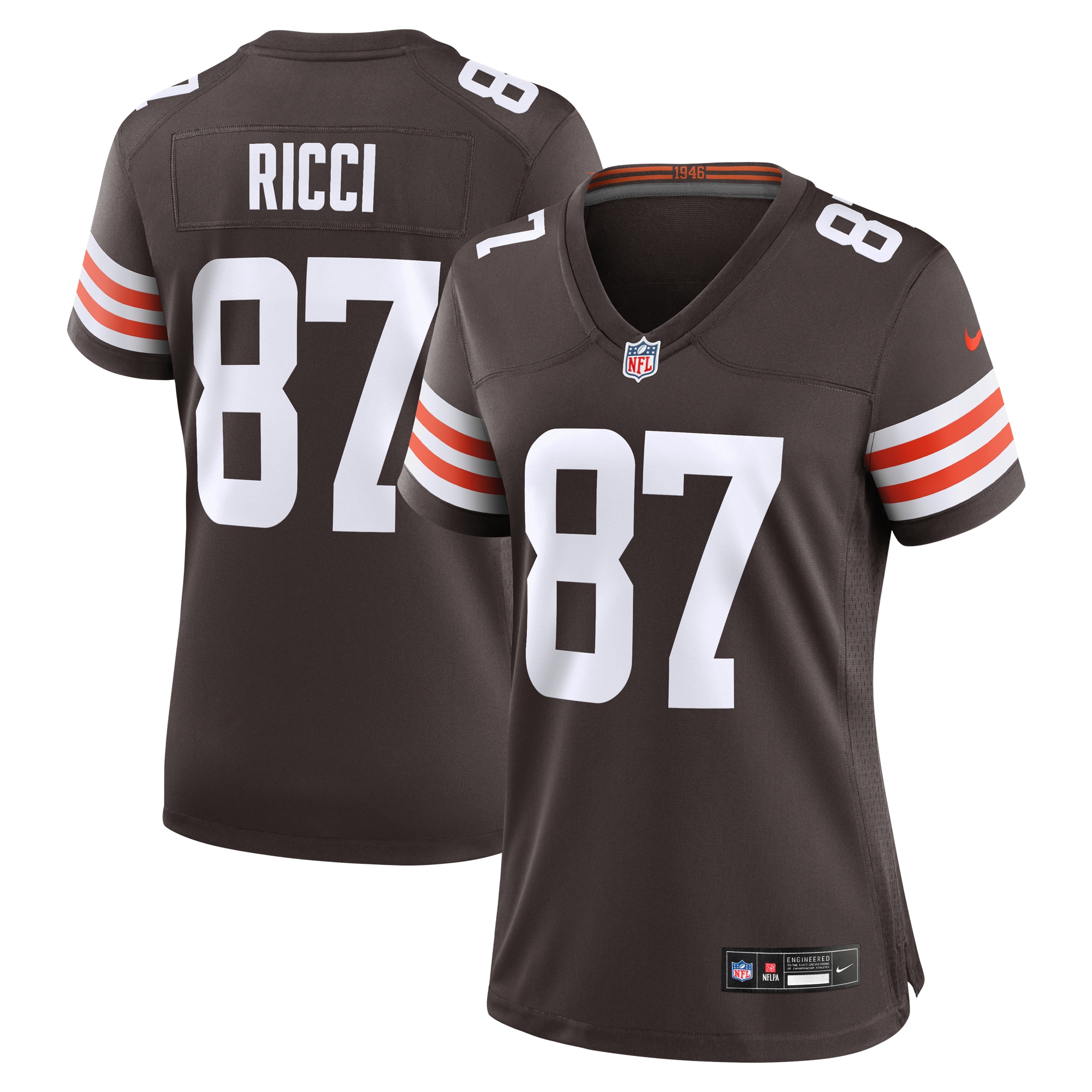 Cleveland Browns Giovanni Ricci Brown Game NFL Jersey Women's