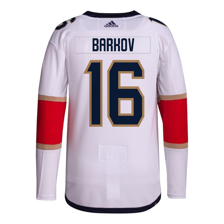 Aleksander Barkov 16 Florida Panthers 2024 STANLEY CUP Final Away Breakaway White NHL Jersey Men's
