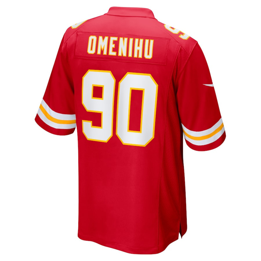 Charles Omenihu #90 Kansas City Chiefs Super Bowl LIX Red NFL Jersey Youth