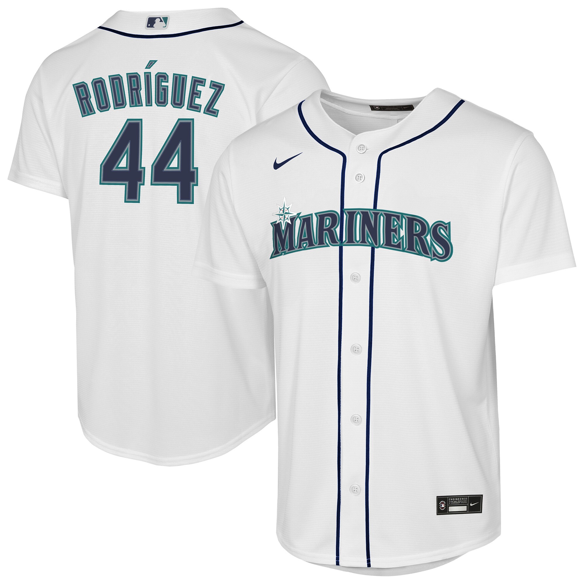 Seattle Mariners Julio Rodriguez White Home Player MLB Jersey Youth