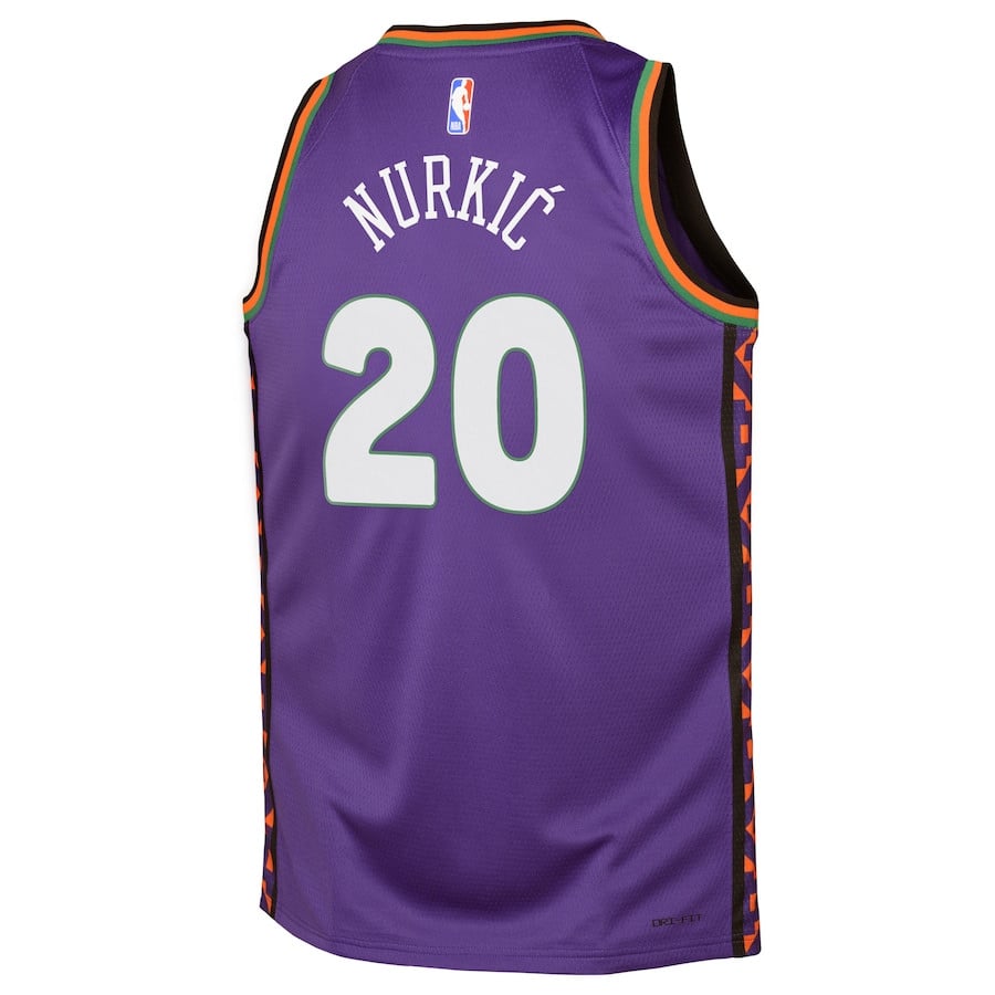 Jusuf Nurkic 20 Phoenix Suns 2024/25 Swingman Playe City Edition Purple NBA Jersey Youth