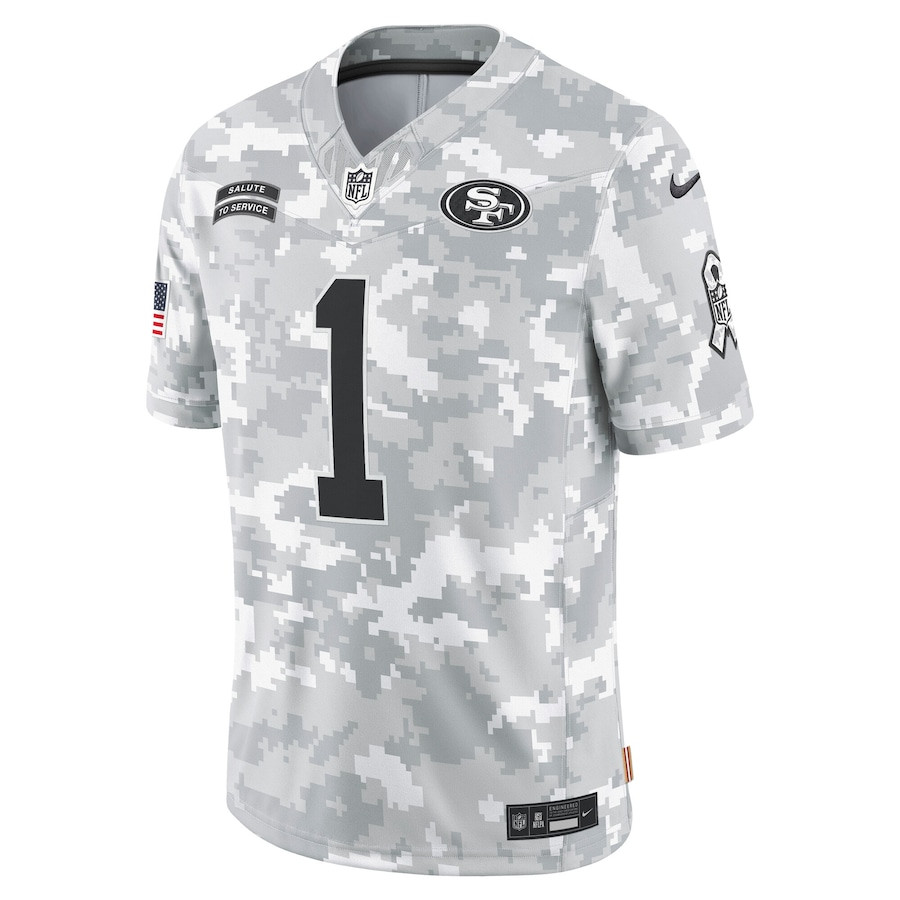 Deebo Samuel Sr 1 San Francisco 49ers 2024 Salute to Service Limited Arctic Camo NFL Jersey Men's