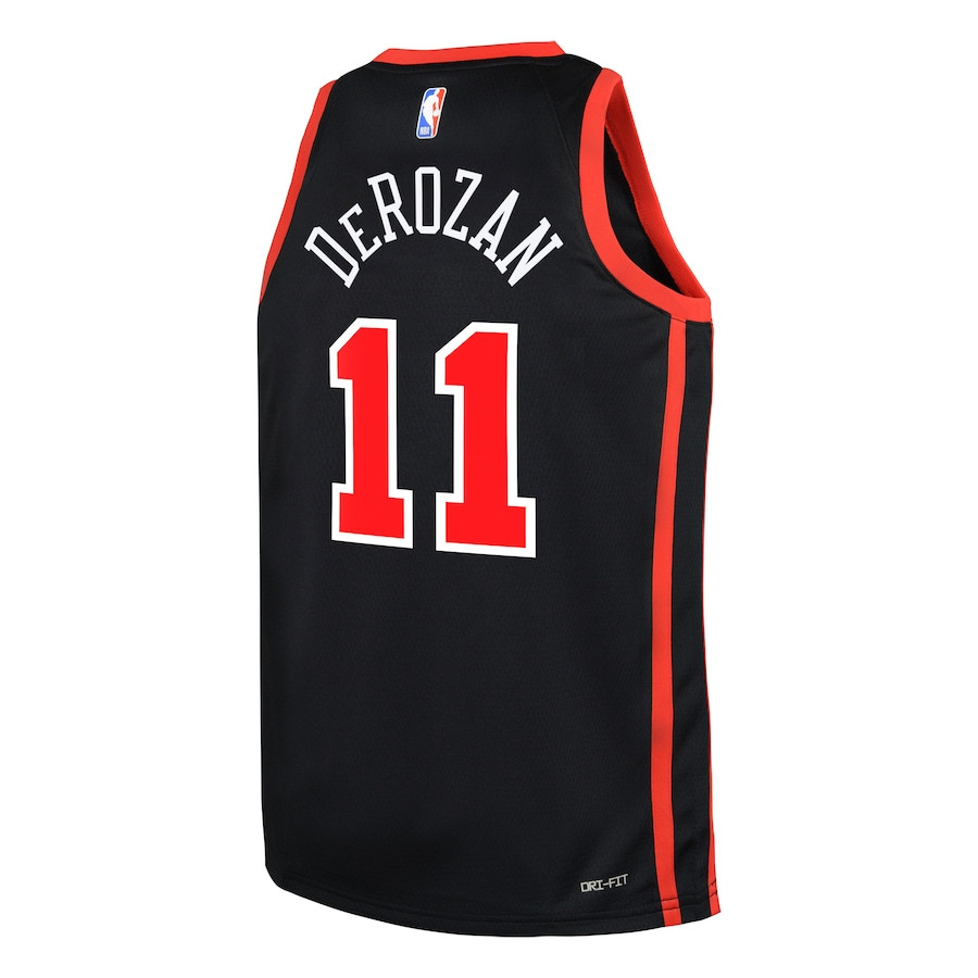 DeMar DeRozan 11 Chicago Bulls 2023/24 City Edition Swingma Black NBA Jersey Youth