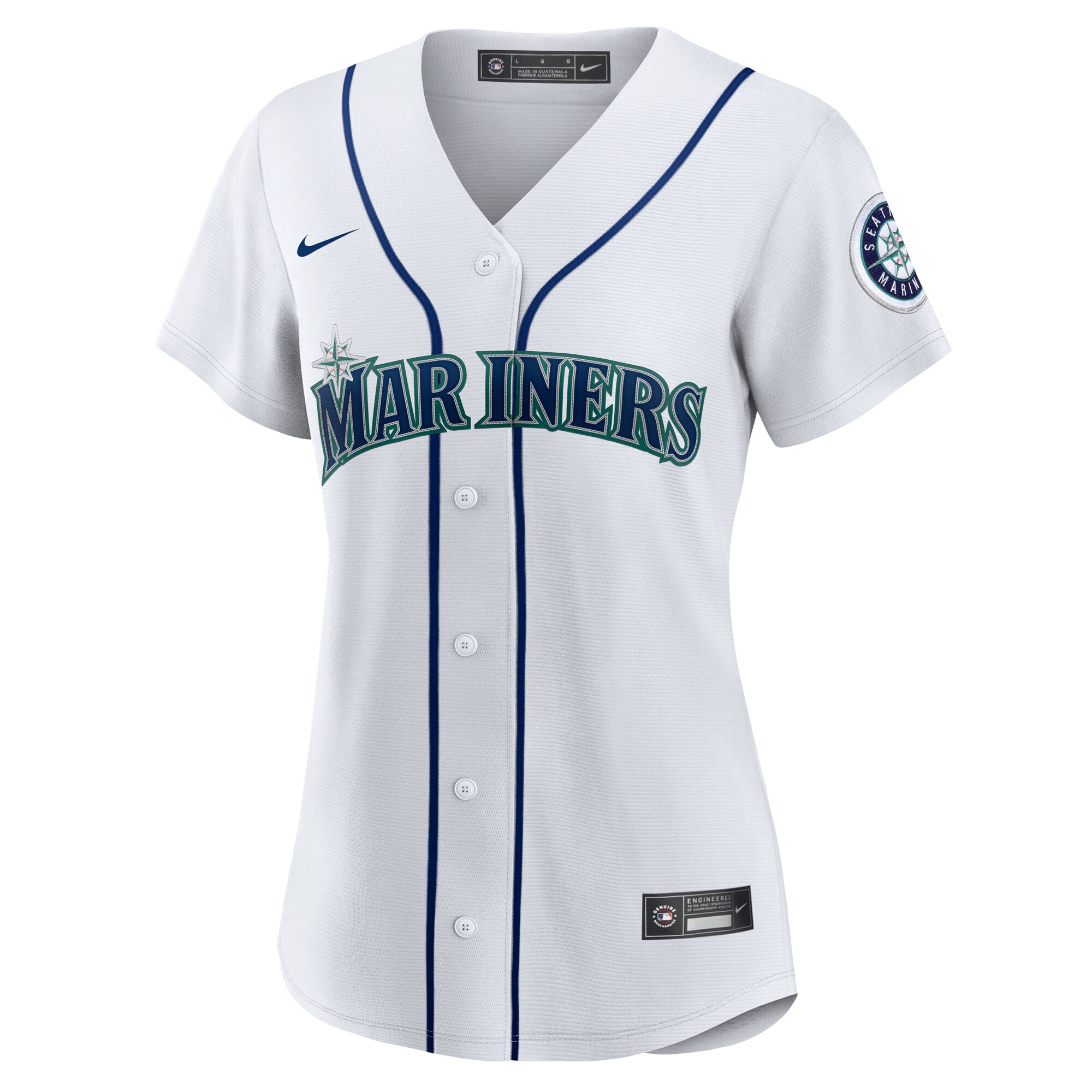 Seattle Mariners White #1 Mom Home MLB Jersey Women's