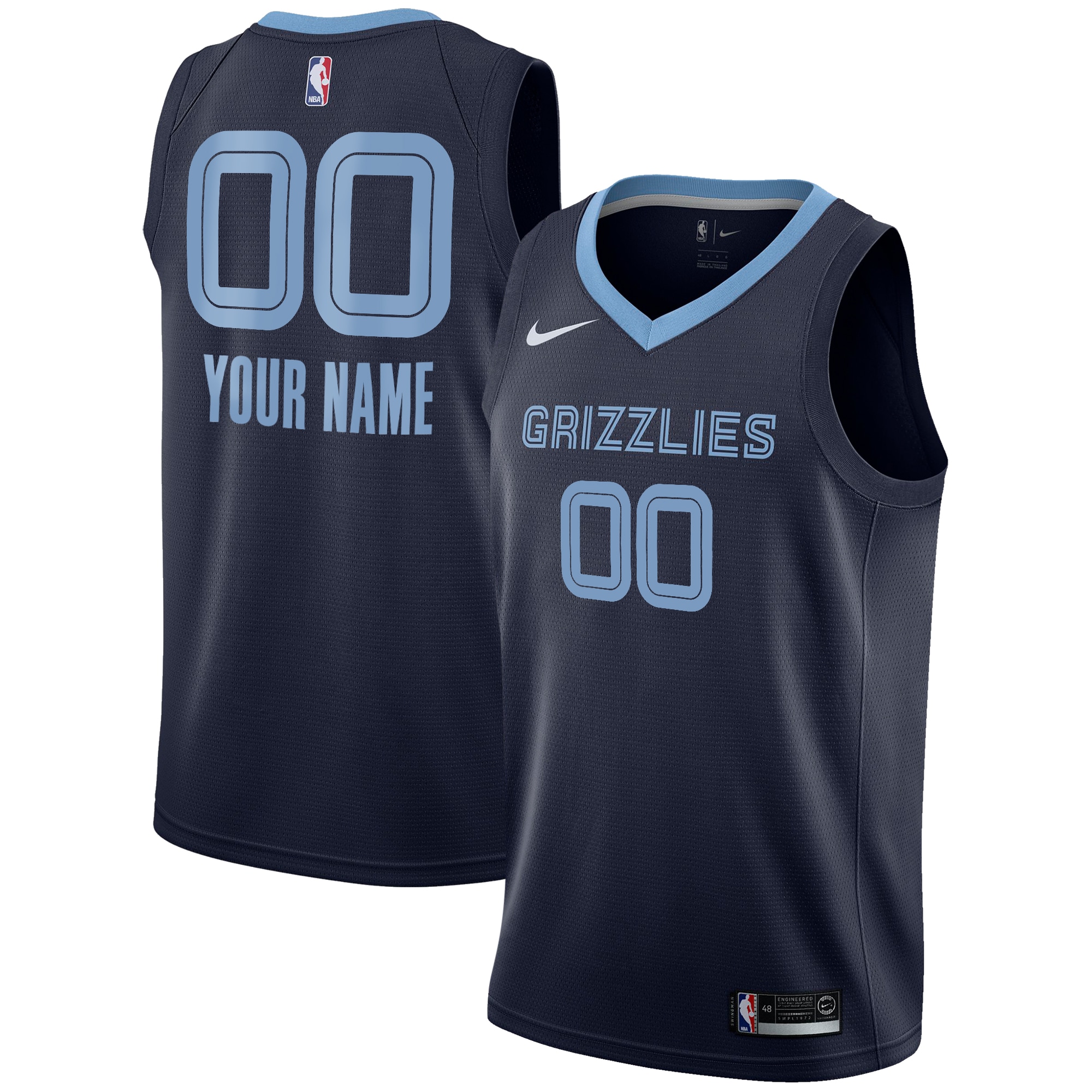 Memphis Grizzlies Icon Swingman Custom NBA Jersey Youth