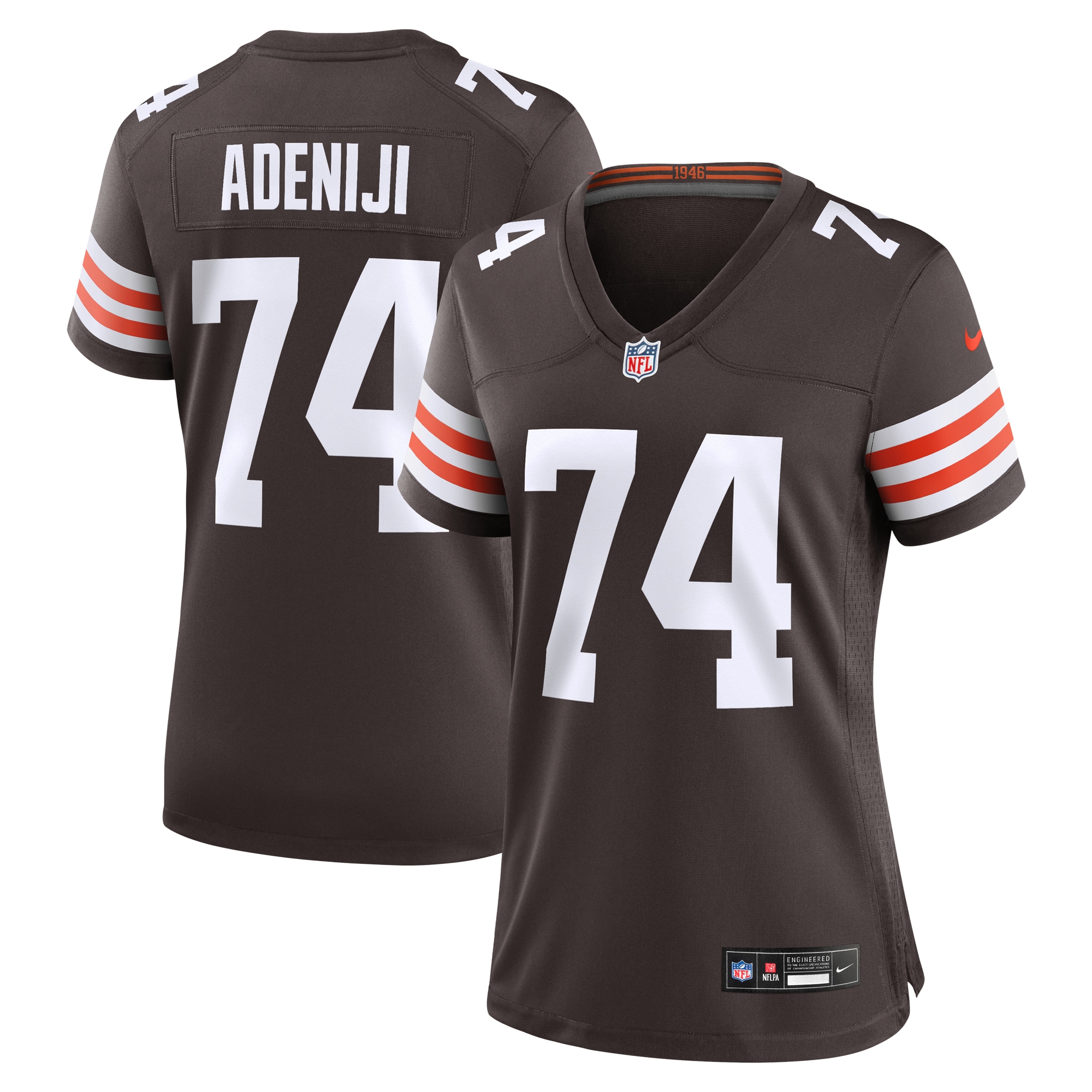Cleveland Browns Hakeem Adeniji Brown Game NFL Jersey Women's