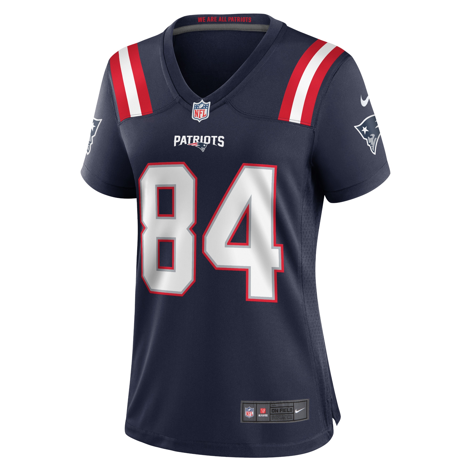 New England Patriots Kendrick Bourne Navy Game NFL Jersey Women's