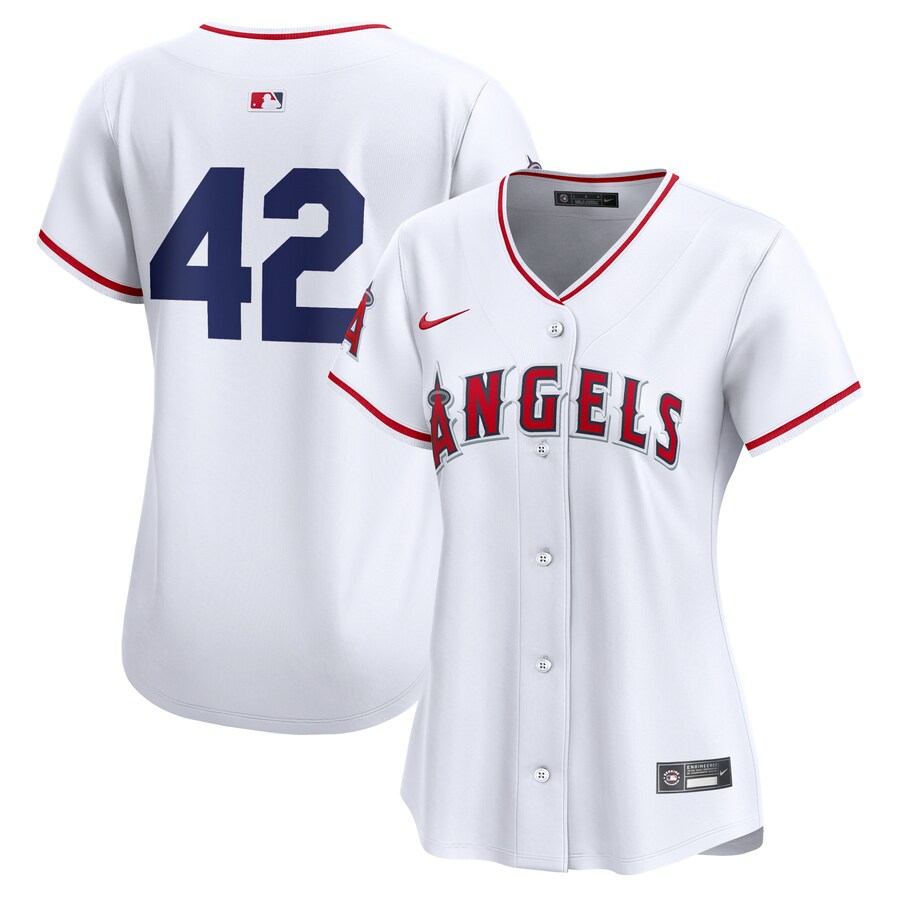 Los Angeles Angels Women's 2024 Jackie Robinson Day Home Limited Jersey White