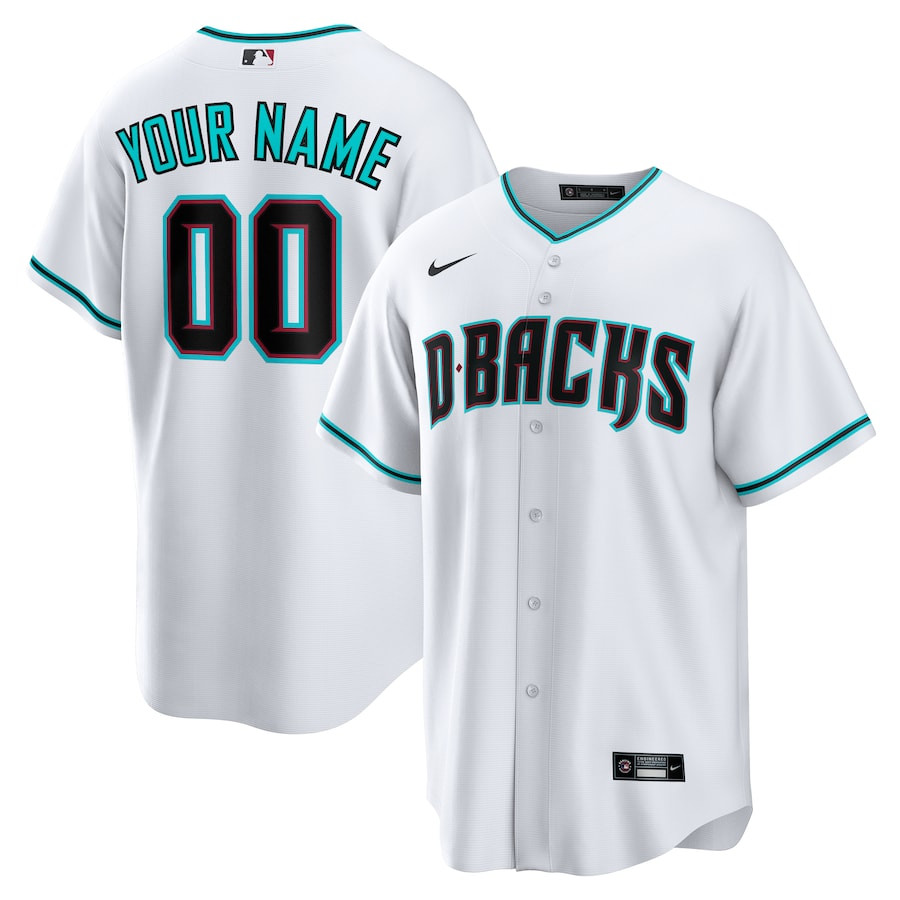 Arizona Diamondbacks Alternate Custom White MLB Jersey Men's