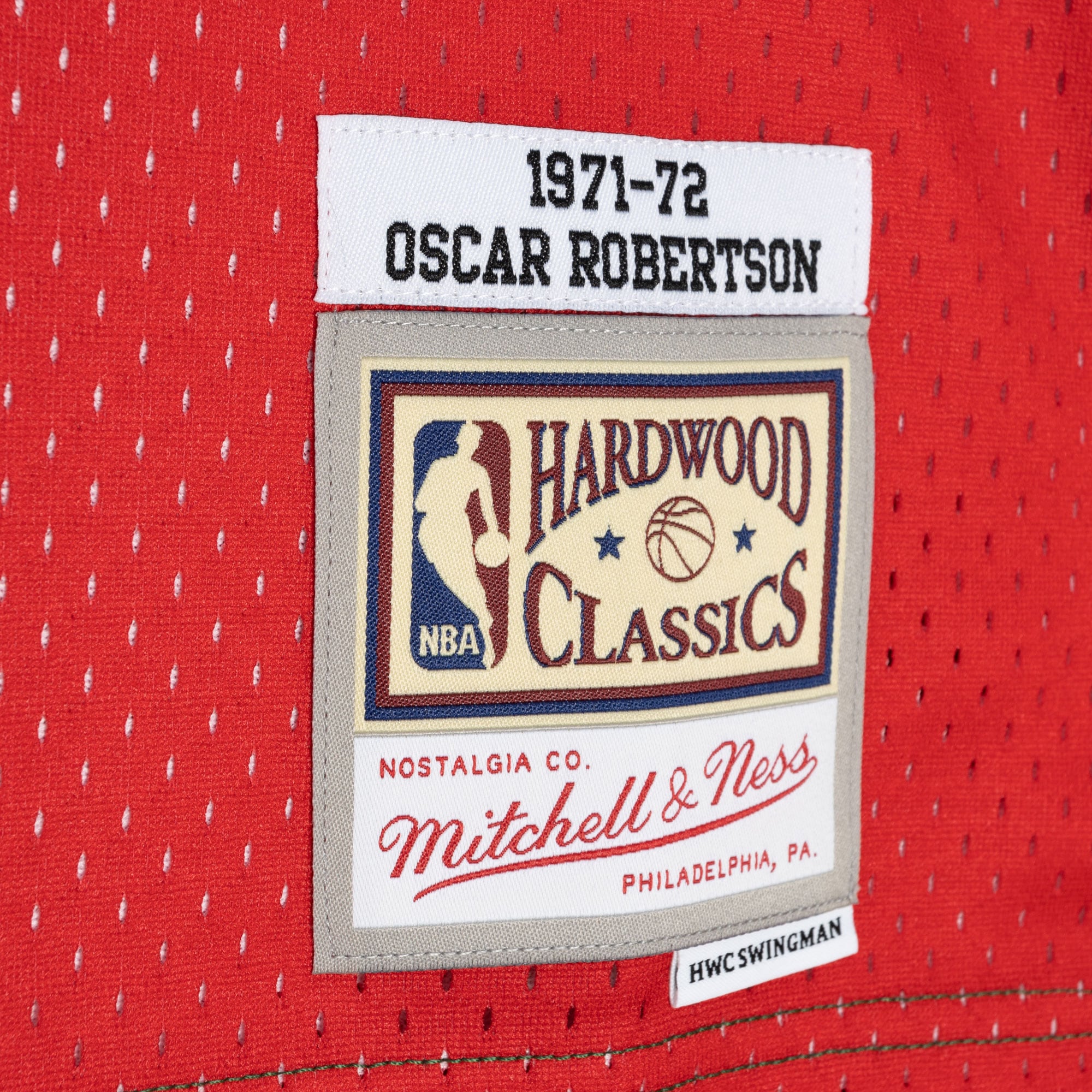 Mitchell Ness Oscar Robertson Green/Red Milwaukee Bucks Hardwood Classics 1971/72 Split Swingman NBA Jersey Men's