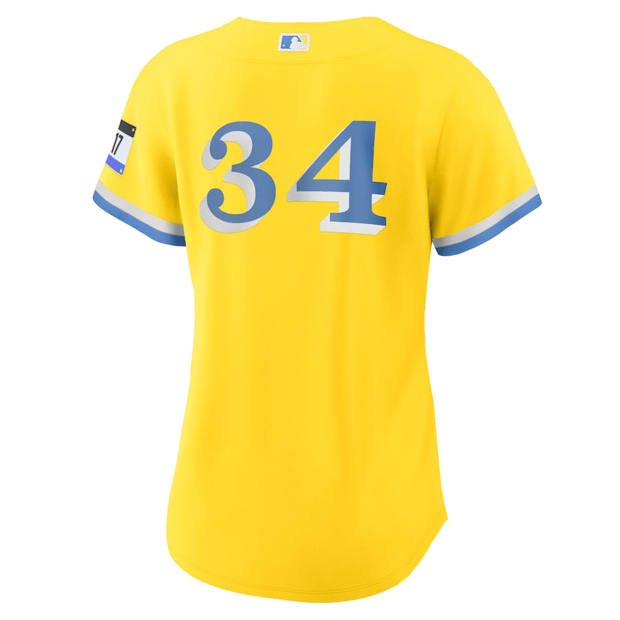 David Ortiz 34 Boston Red Sox City Connect Gold MLB Jersey Women's