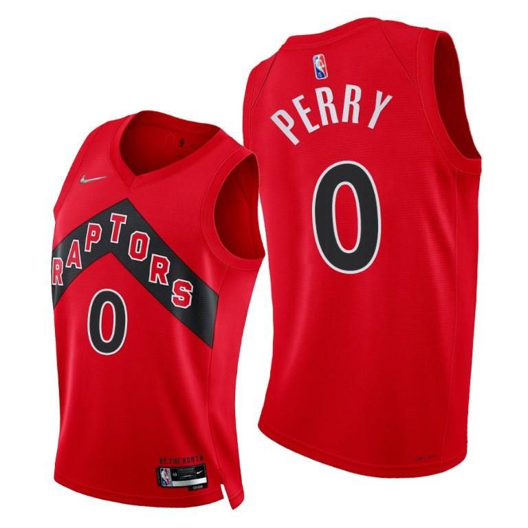 Reggie Perry Toronto Raptors Red 75th Diamond Anniversary 0 NBA Jersey Men's