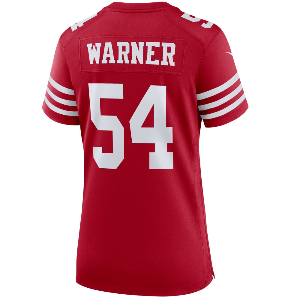 San Francisco 49ers Fred Warner Scarlet Player NFL Jersey Women's