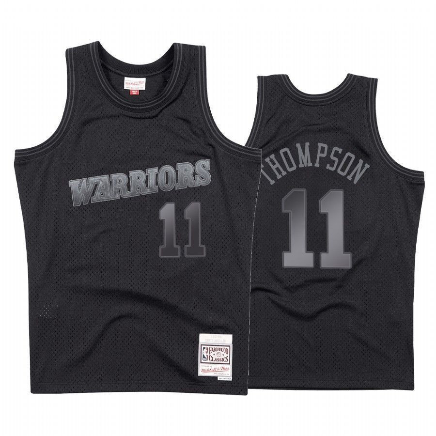 Golden State Warriors Klay Thompson 11 Black Tonal NBA Jersey Men's