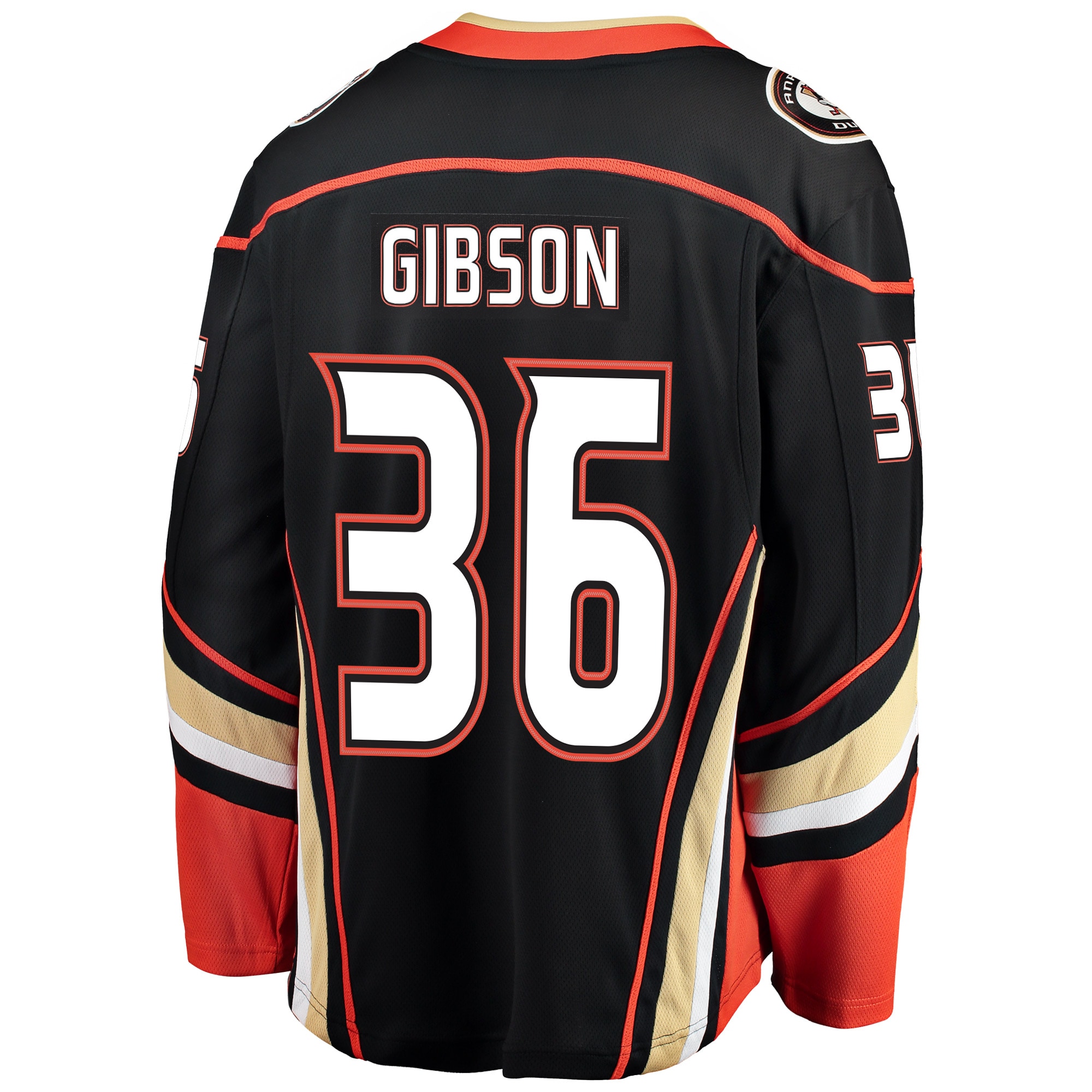 Anaheim Ducks John Gibson Black Breakaway Player NHL Jersey Men's