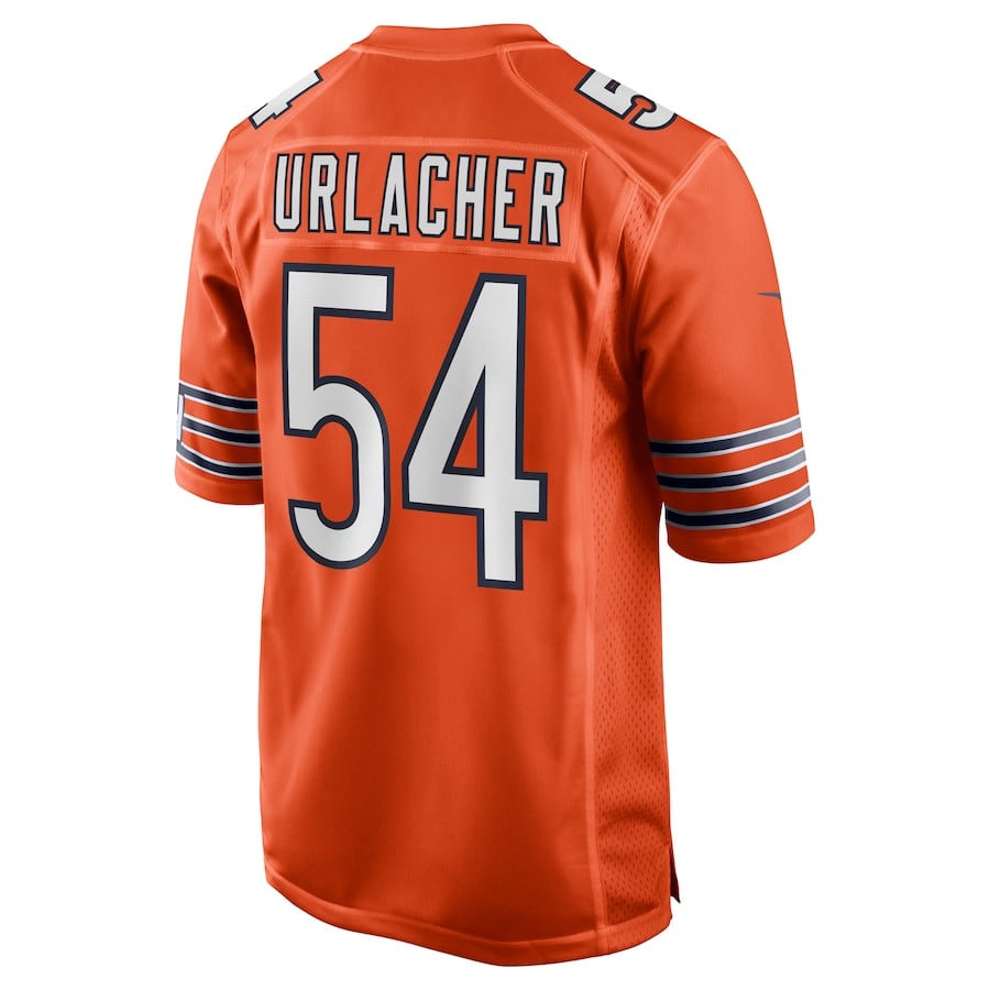 Brian Urlacher 54 Chicago Bears Retired Orange NFL Jersey Men's
