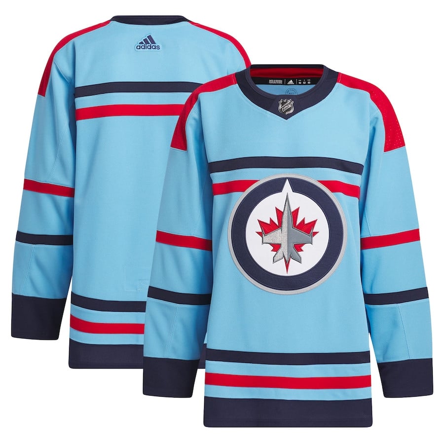 Winnipeg Jets Anniversary Primegreen Light Blue NHL Jersey Men's