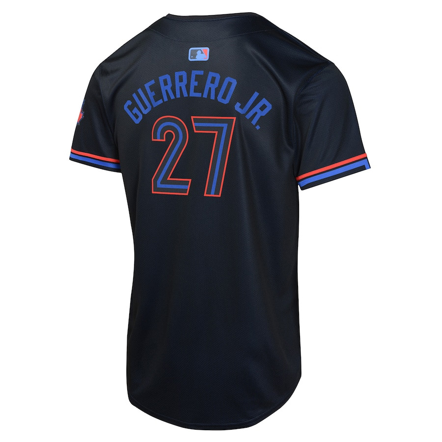 Vladimir Guerrero 27 Toronto Blue Jays 2024 City Connect Limited Navy MLB Jersey Youth