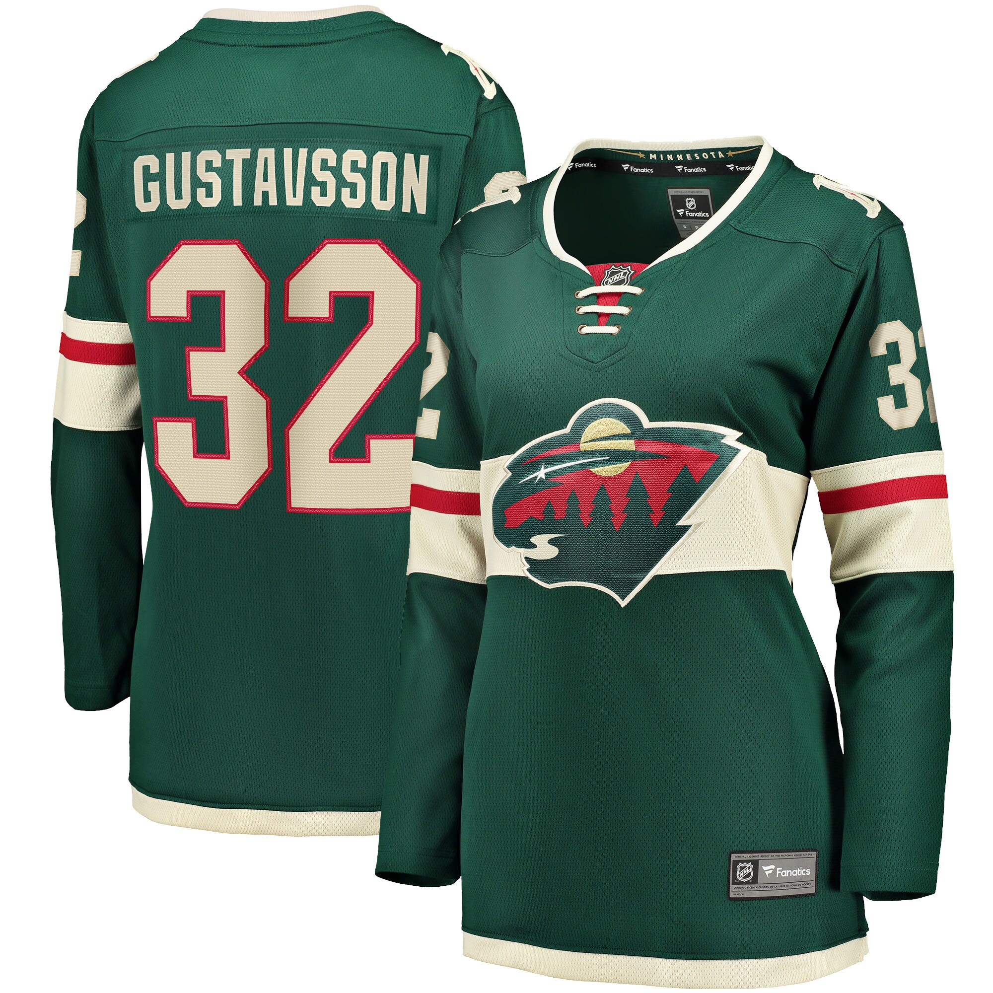 Minnesota Wild Filip Gustavsson Green Home Breakaway Player NHL Jersey Women's