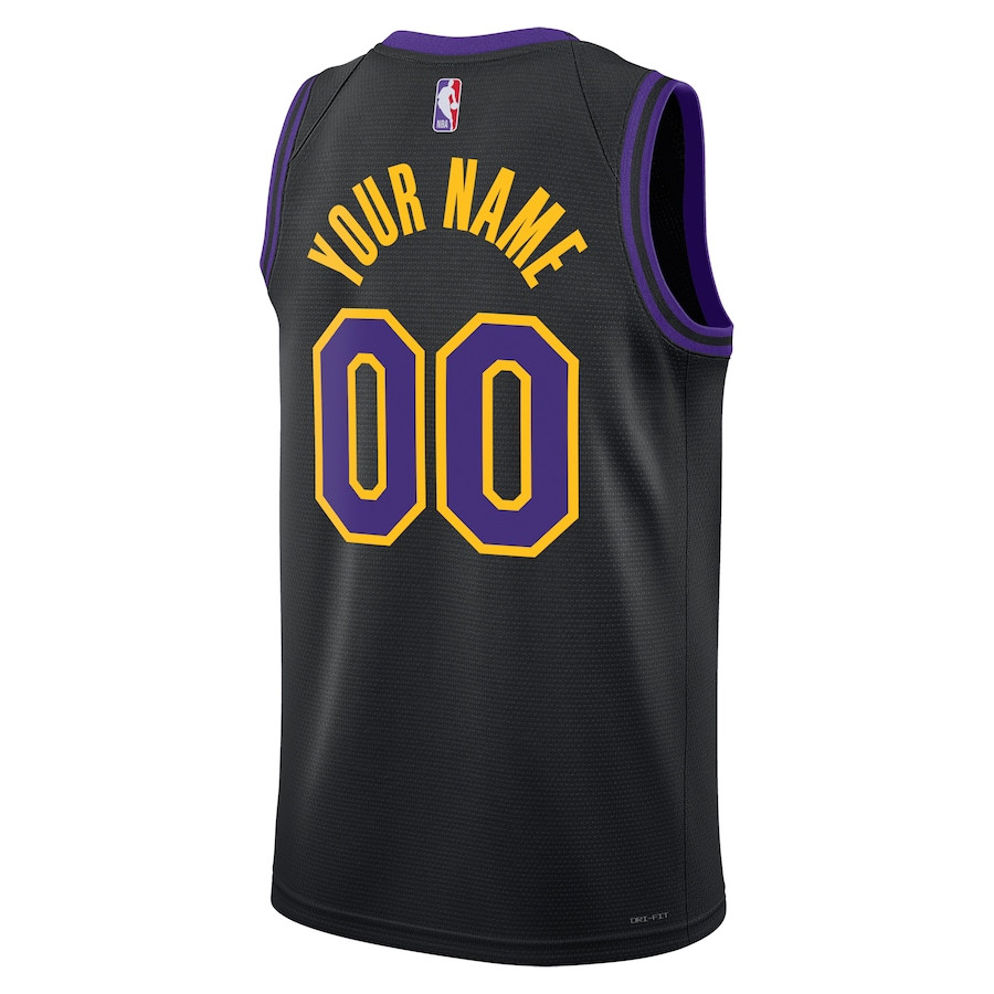 Los Angeles Lakers 2023/24 City Edition Swingman Custom Black NBA Jersey Men's