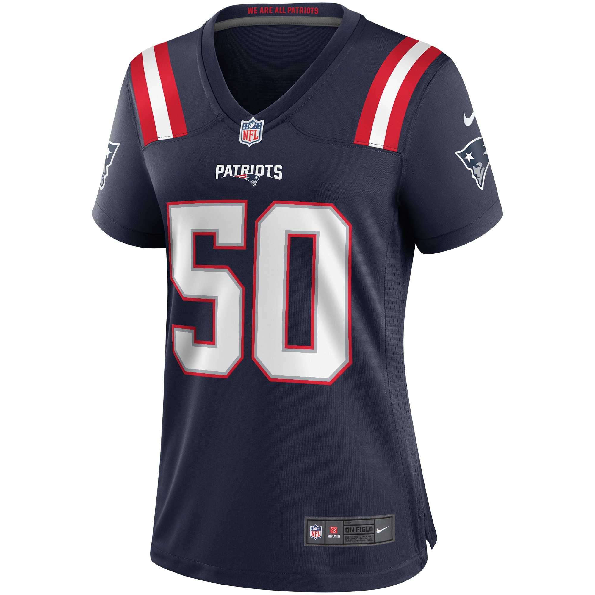 New England Patriots Mike Vrabel Navy Game Retired Player NFL Jersey Women's