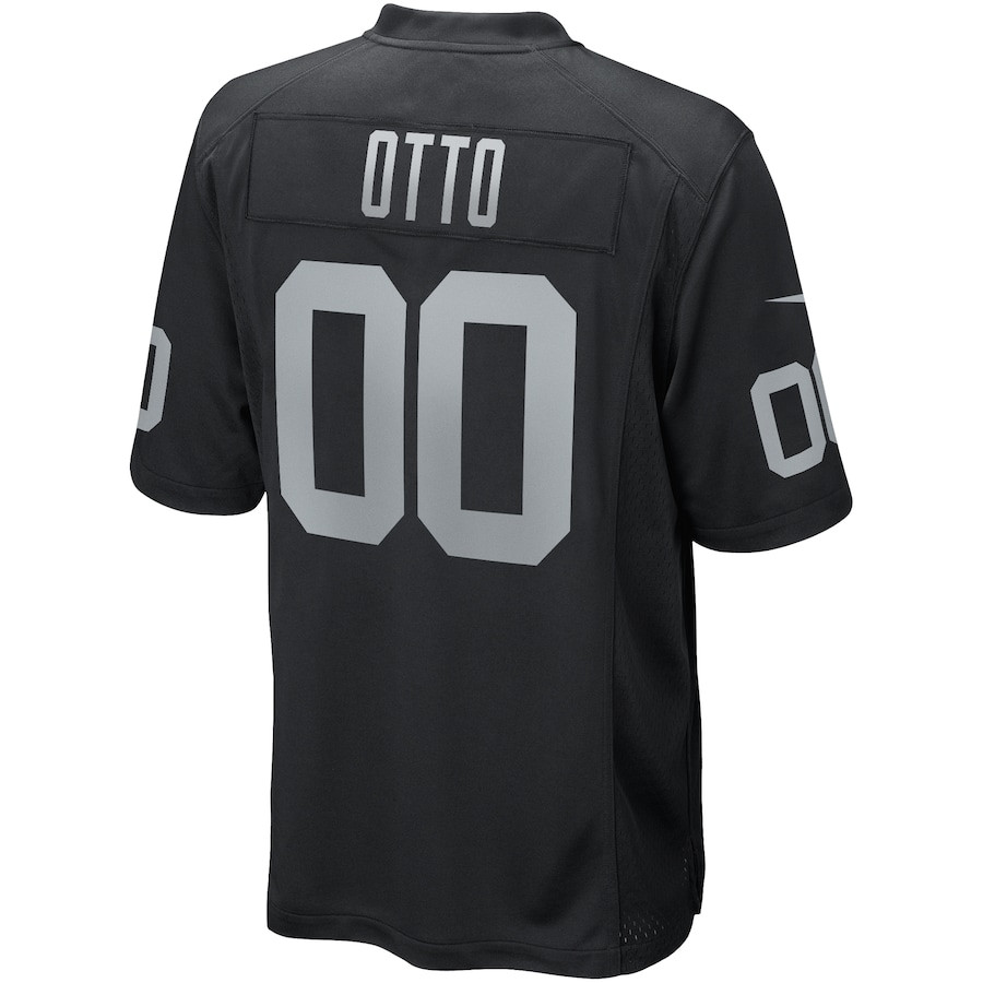 Jim Otto 00 Las Vegas Raiders Game Retired Player Black NFL Jersey Men's