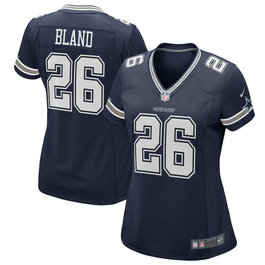 DaRon Bland 26 Dallas Cowboys Game Navy NFL Jersey Women's