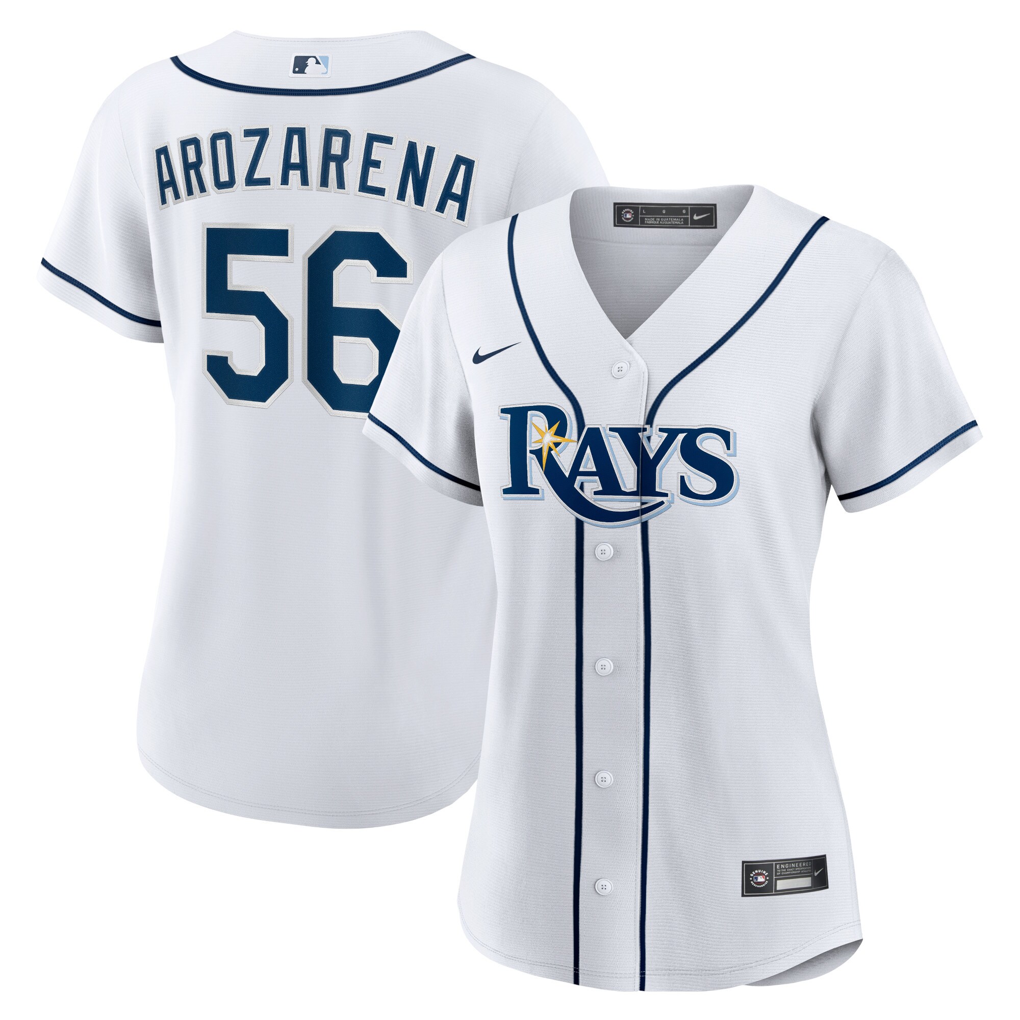 Tampa Bay Rays Randy Arozarena White Home Player MLB Jersey Women's