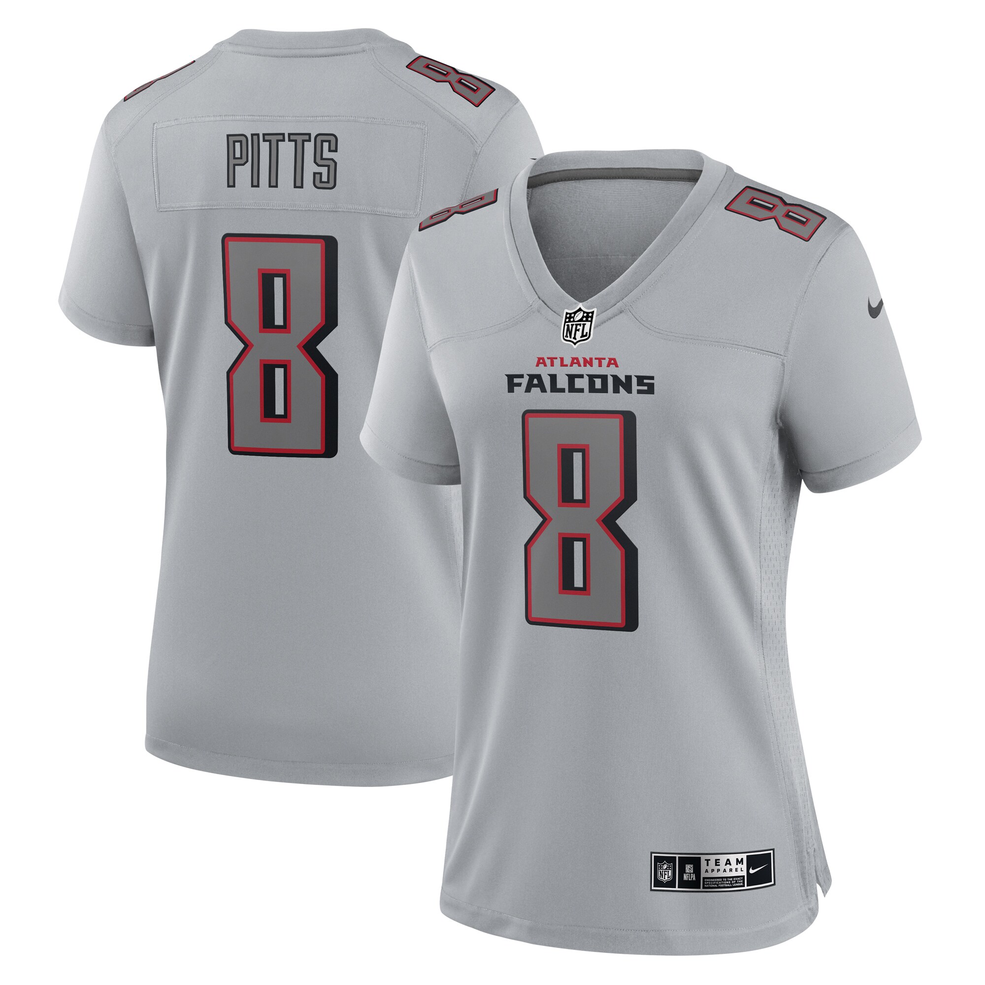 Atlanta Falcons Kyle Pitts Gray Atmosphere Fashion Game NFL Jersey Women's
