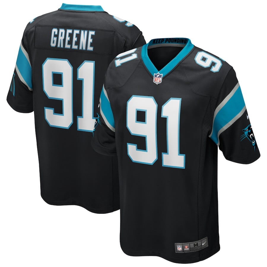 Kevin Greene 91 Carolina Panthers Game Retired Black NFL Jersey Men's