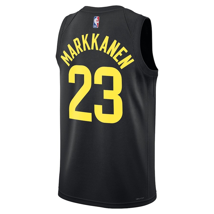 Lauri Markkanen 23 Utah Jazz Unisex Swingman Player Statement Edition Black NBA Jersey Unisex