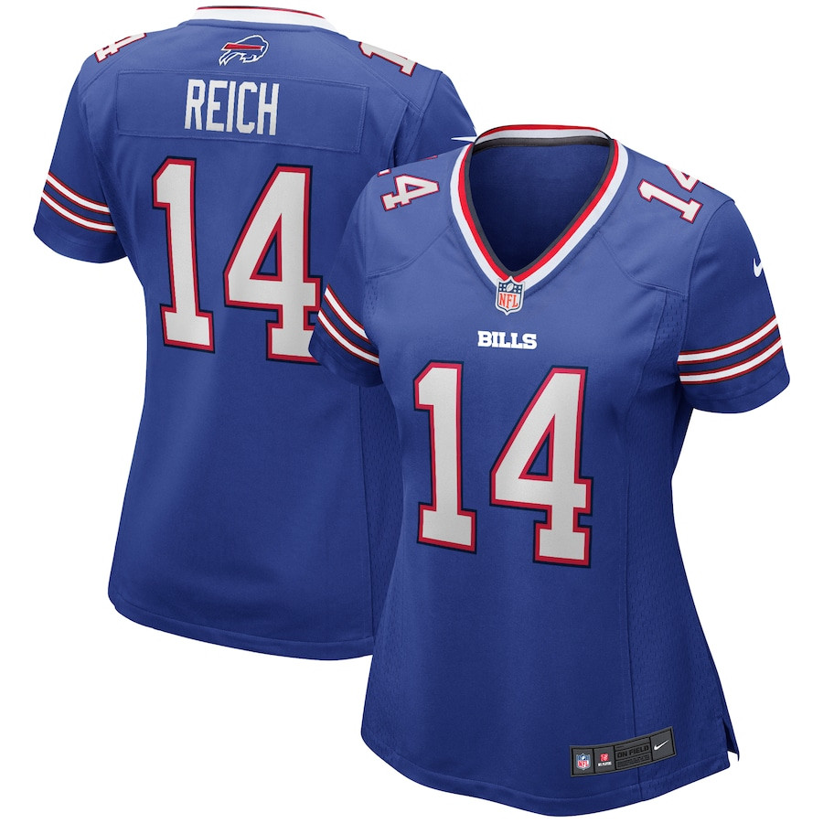 Frank Reich 14 Buffalo Bills Game Retired Royal NFL Jersey Women's