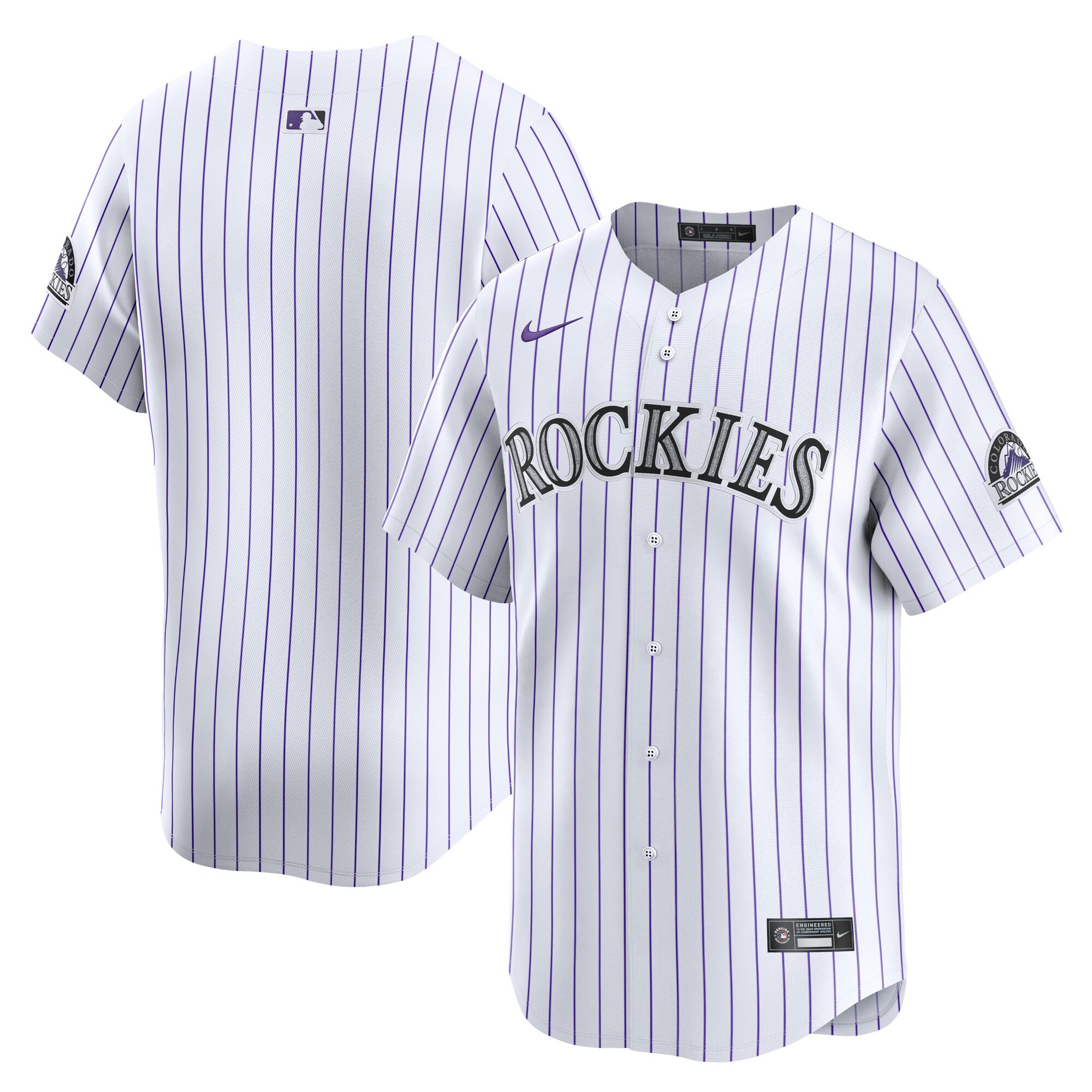 Colorado Rockies White Home Limited MLB Jersey Youth