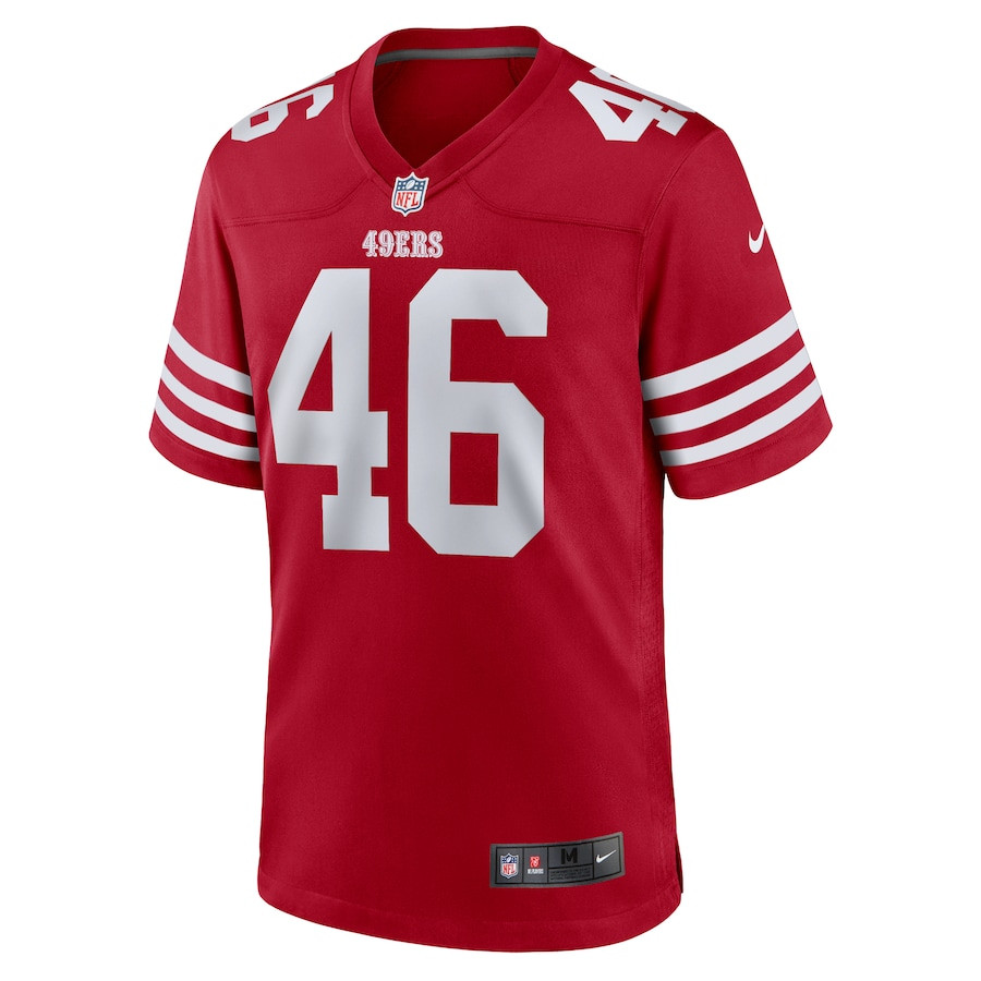 Taybor Pepper 46 San Francisco 49ers Game Scarlet NFL Jersey Men's