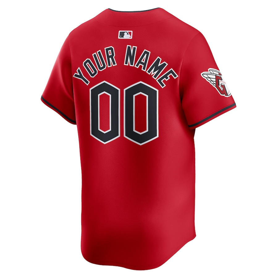 Cleveland Guardians Alternate Limited Custom Red MLB Jersey Men's
