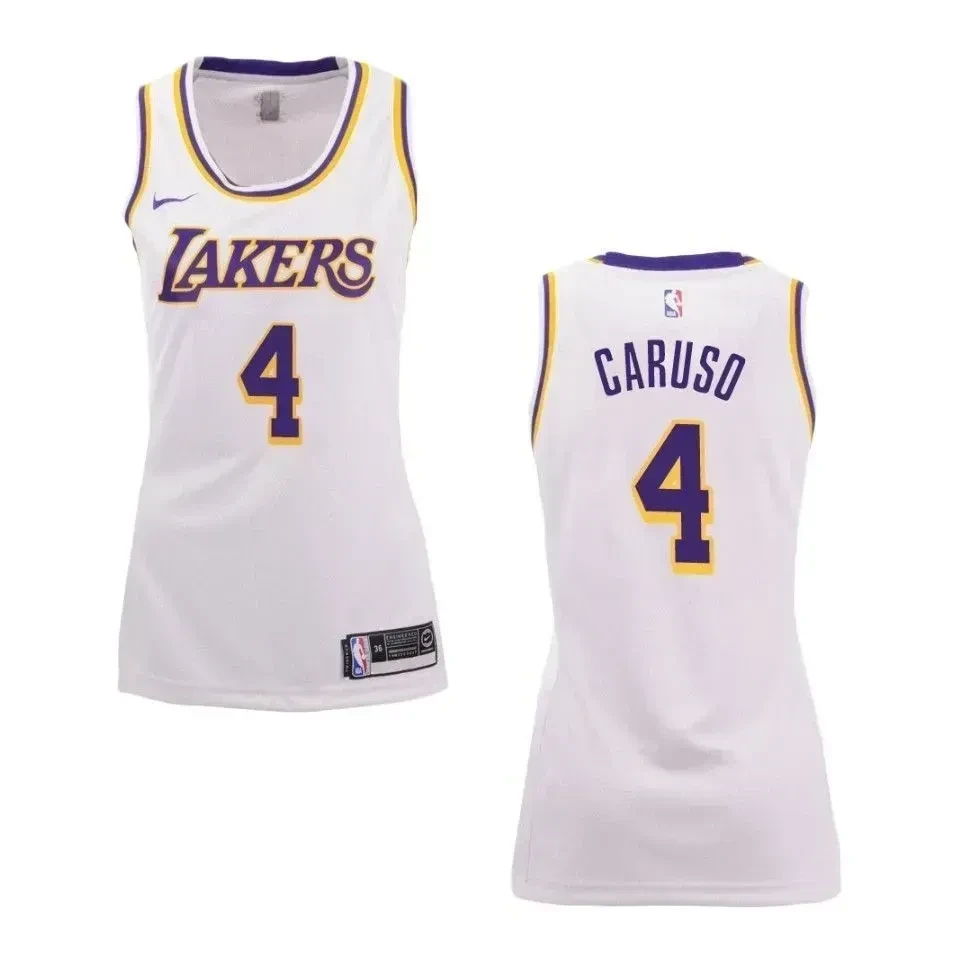 Los Angeles Lakers 4 Alex Caruso Association Swingman White NBA Jersey Women's