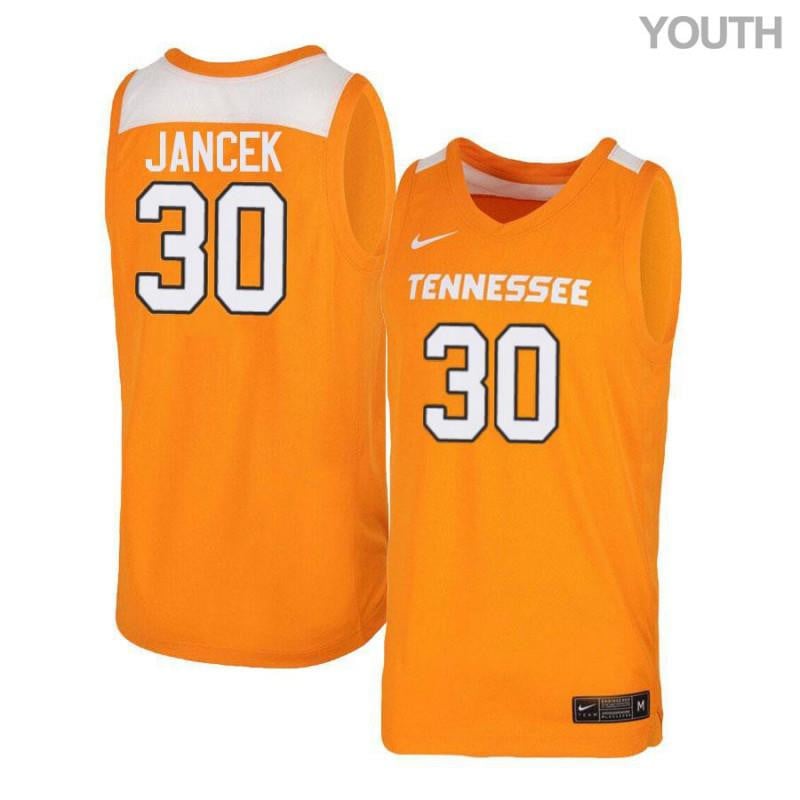 30 Brock Jancek Orang White Elite Tennessee Volunteers NCAA Jersey Youth