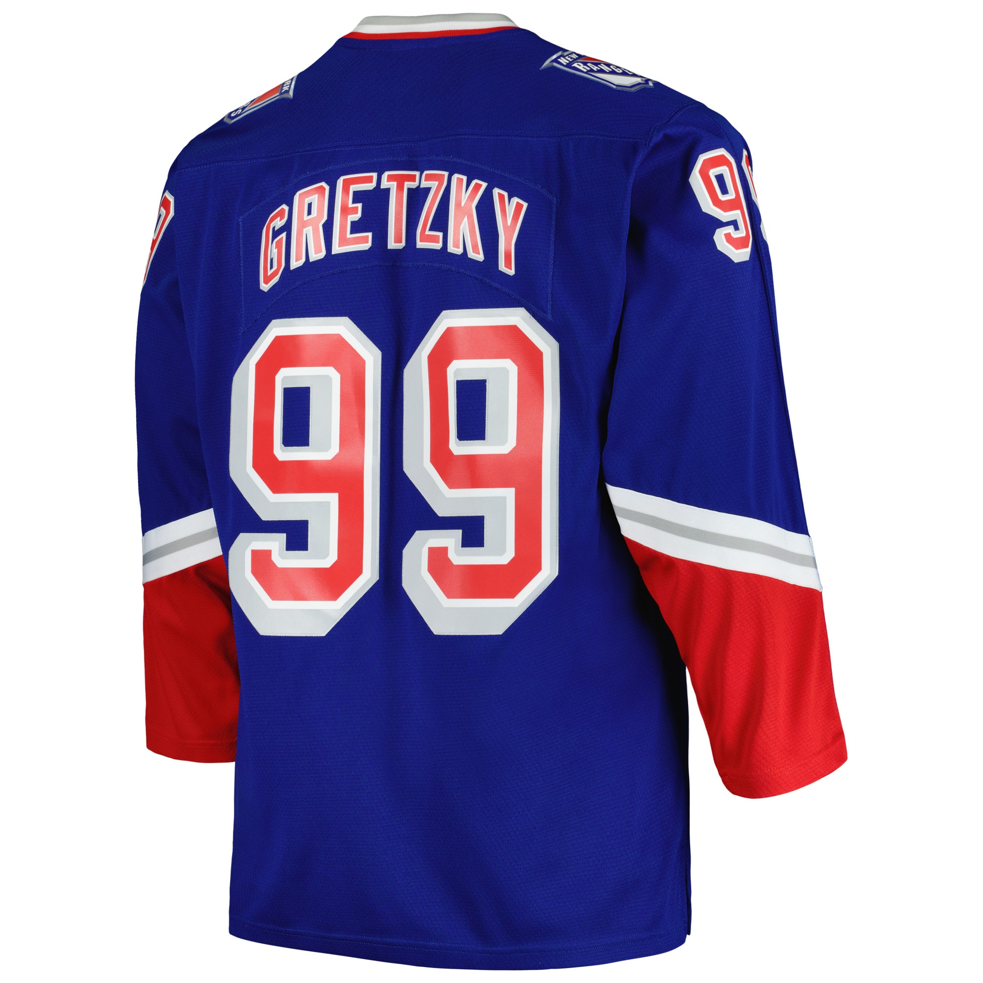New York Rangers Wayne Gretzky Mitchell Ness Blue Big Tall Blue Line Player NHL Jersey Men's