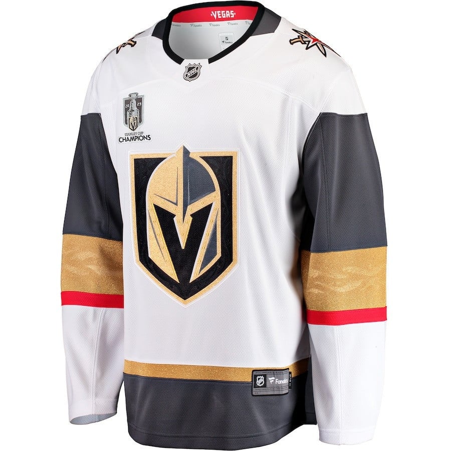 Alex Pietrangelo 7 Vegas Golden Knights 2023 Stanley Cup Champions Patch Breakaway White NHL Jersey Men's