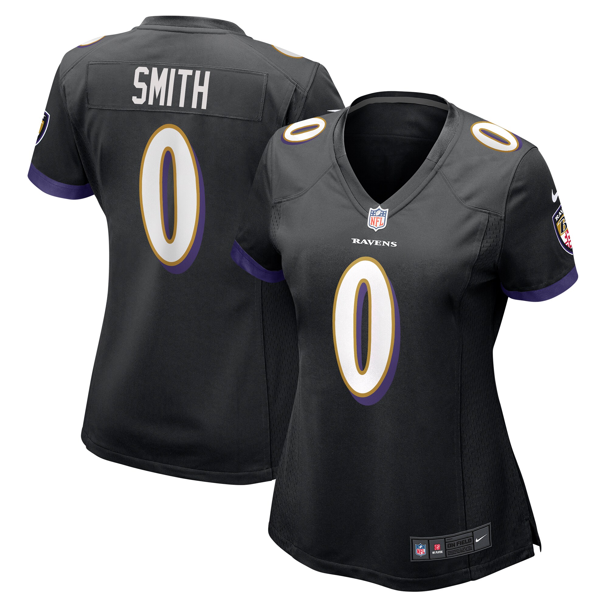 Baltimore Ravens Roquan Smith Black Team Game NFL Jersey Women's