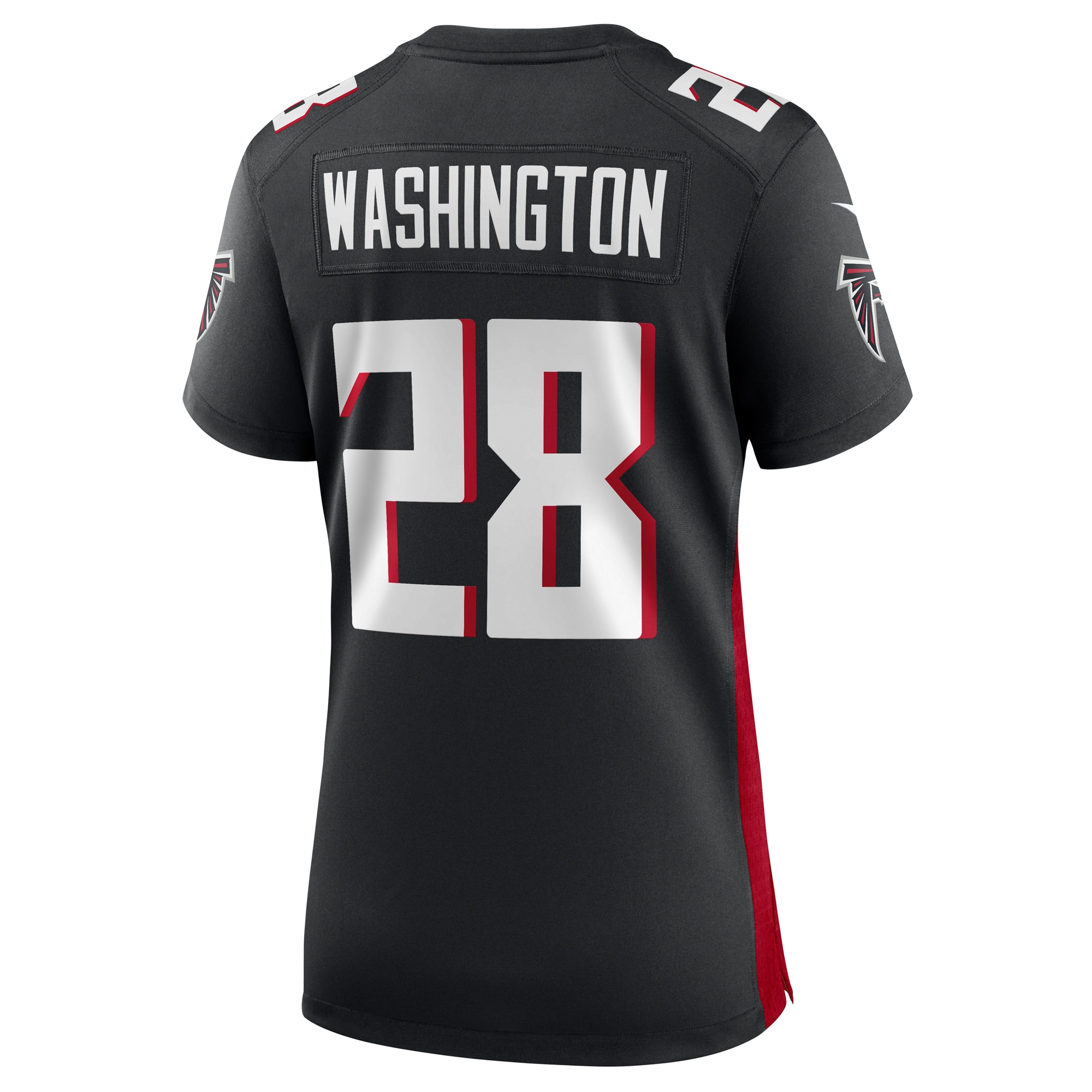 Atlanta Falcons Carlos Washington Black Game NFL Jersey Women's