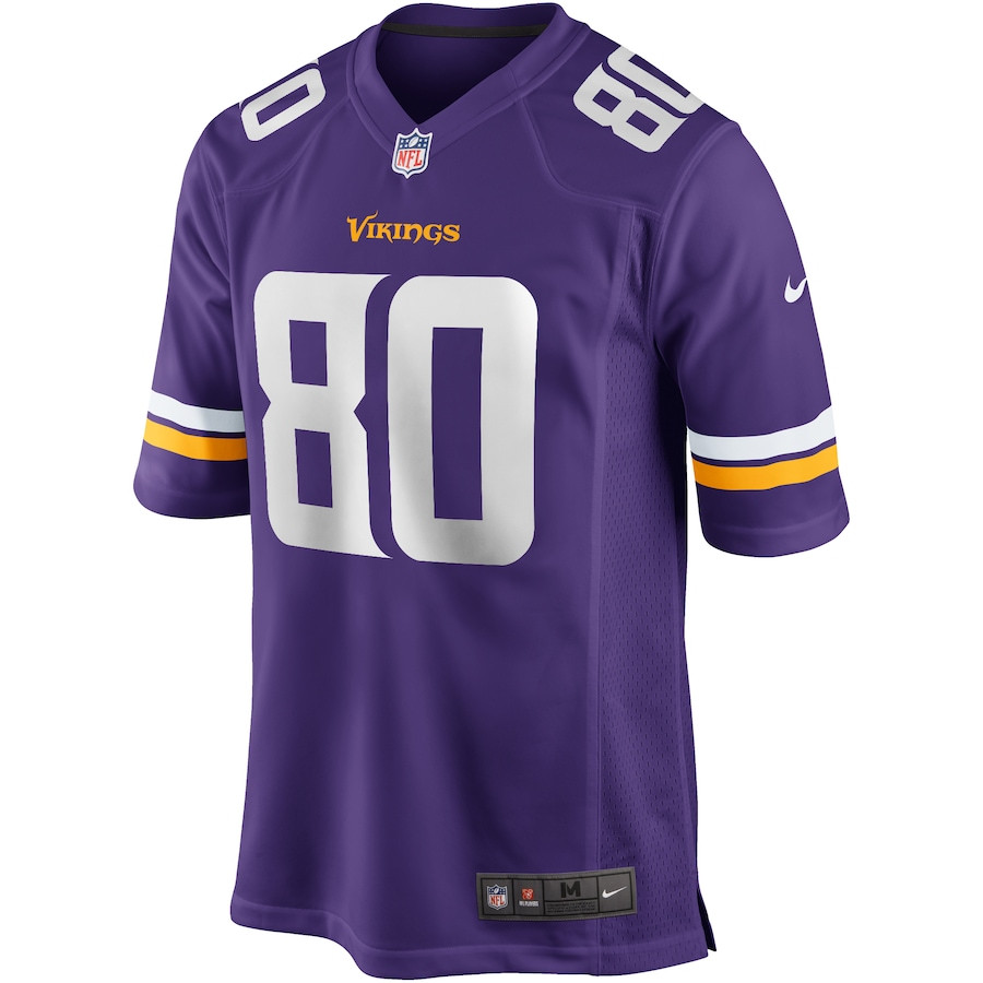 Cris Carter 80 Minnesota Vikings Game Retired Purple NFL Jersey Men's