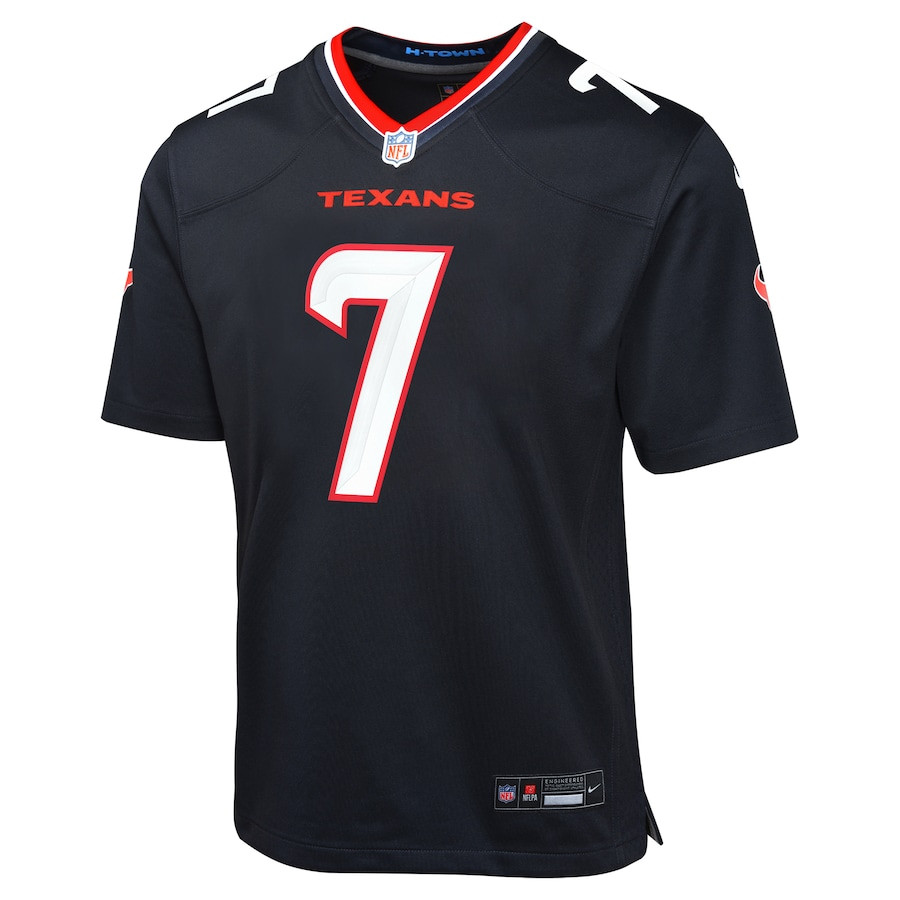 C.J. Stroud 7 Houston Texans Game Navy NFL Jersey Youth