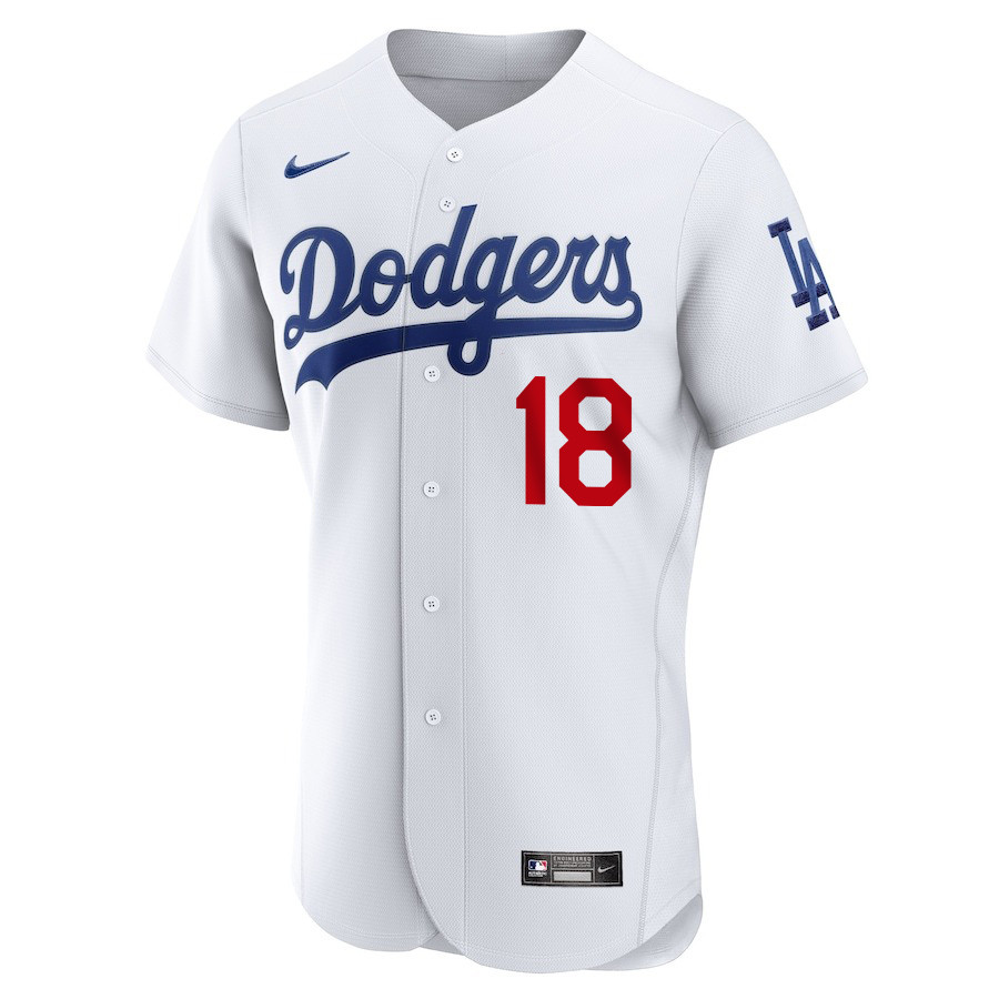 Yoshinobu Yamamoto 18 Los Angeles Dodgers Home ELITE White MLB Jersey Men's