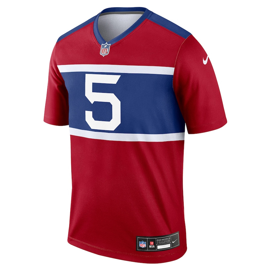 Kayvon Thibodeaux 5 New York Giants Alternate Legend Player Century Red NFL Jersey Men's