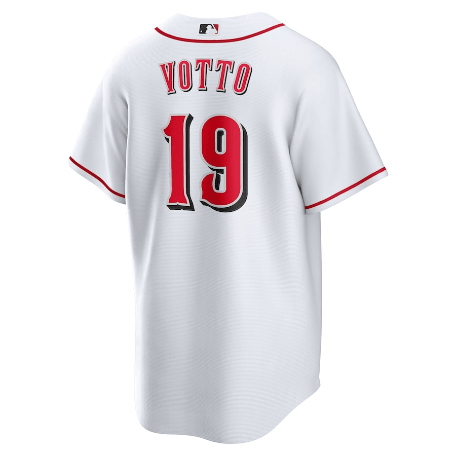Joey Votto 19 Cincinnati Reds Home White MLB Jersey Men's